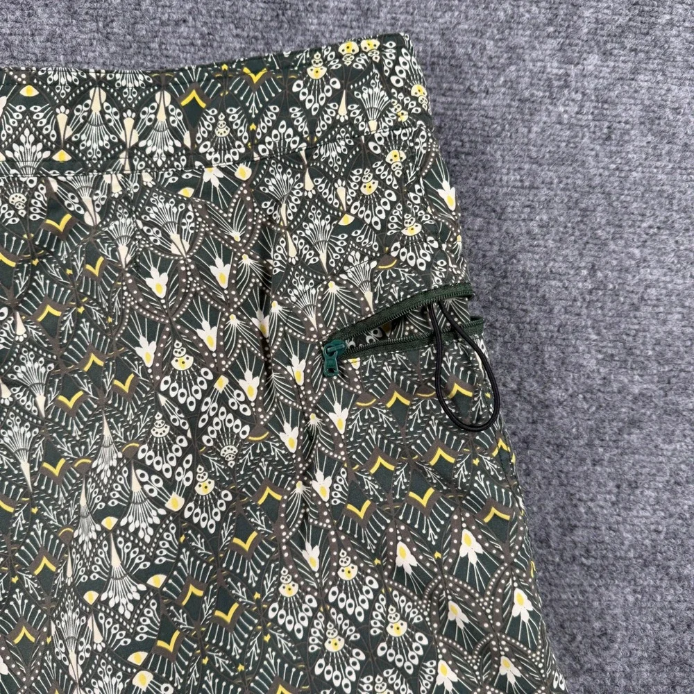 Patagonia Board Shorts Mens 38 Green Geometric Fan Print Swim Trunks Surf Beach